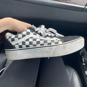 Vans Old Skool Checkered Platform Shoes